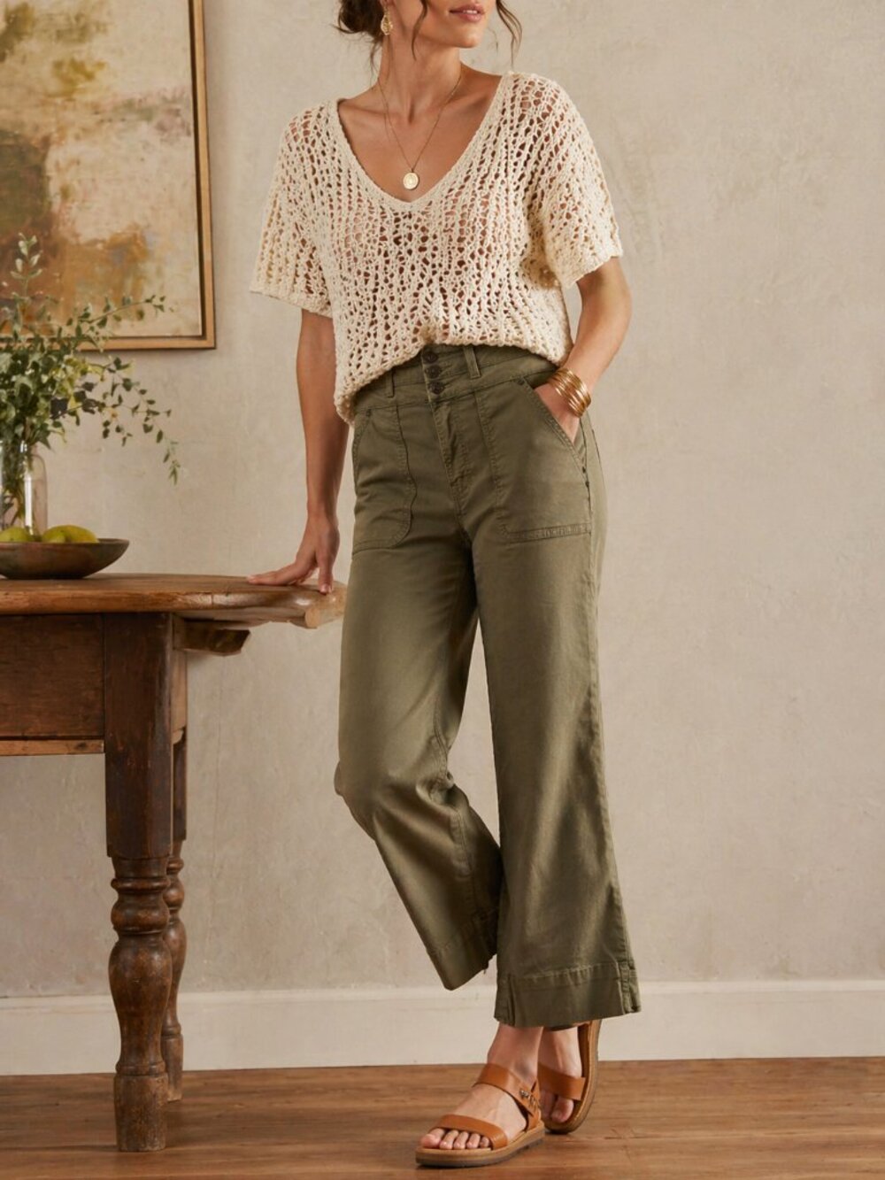 Veronica Beard Marley Clover Green Ankle-Tab Pant Jeans sz 27 Has Stretch $328